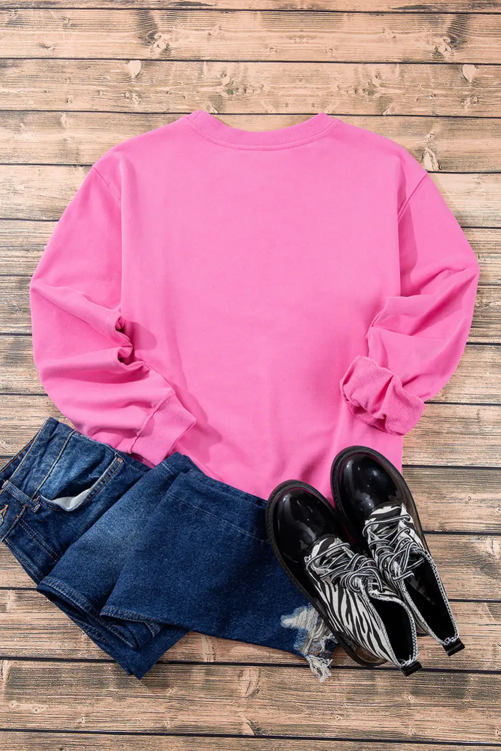 Comfy Drop Shoulder Crewneck Sweatshirt
