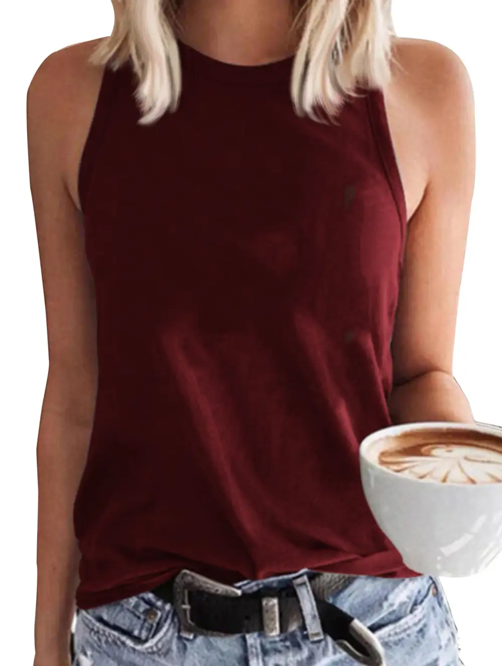 Sleeveless V-Neck Tank Top
