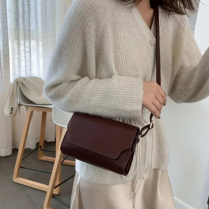 Refined Leather: Mini Leather Messenger Bag