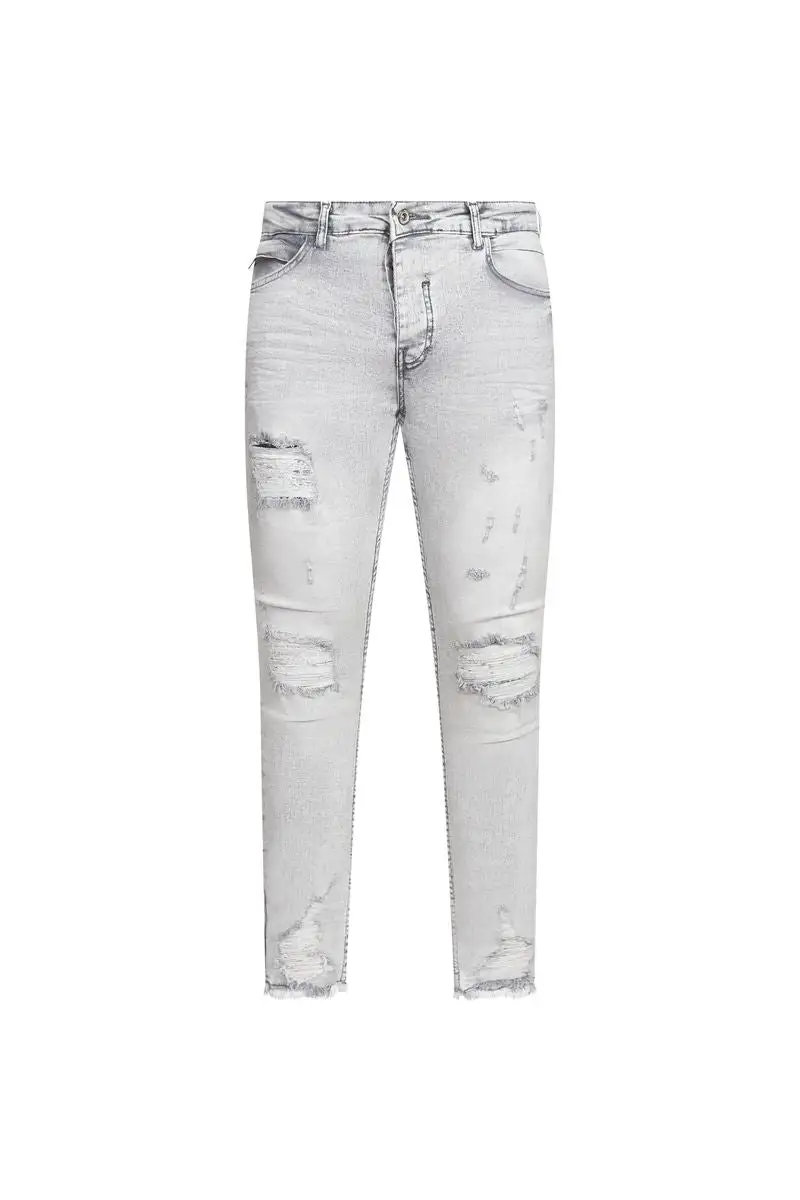 Timeless Slim Fit Slim Tapered Distressed Jeans