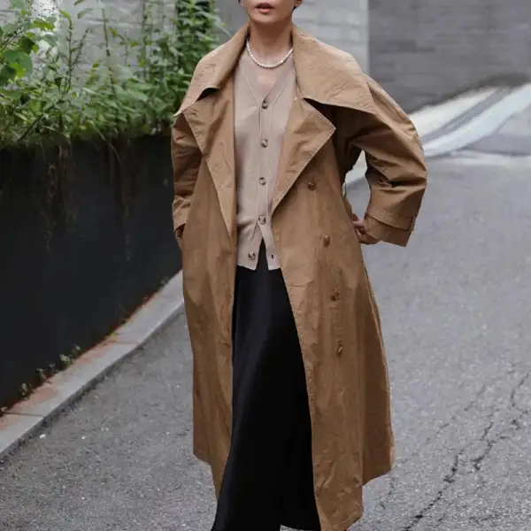 Versatile Clean Line Trench Coat
