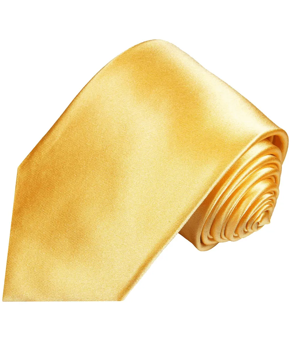Polished Formal Silk Solid Men's Necktie With Cufflinks