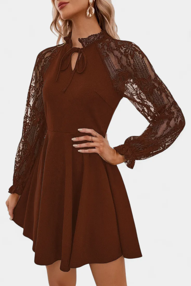 Floral-Lace Mini Dress
