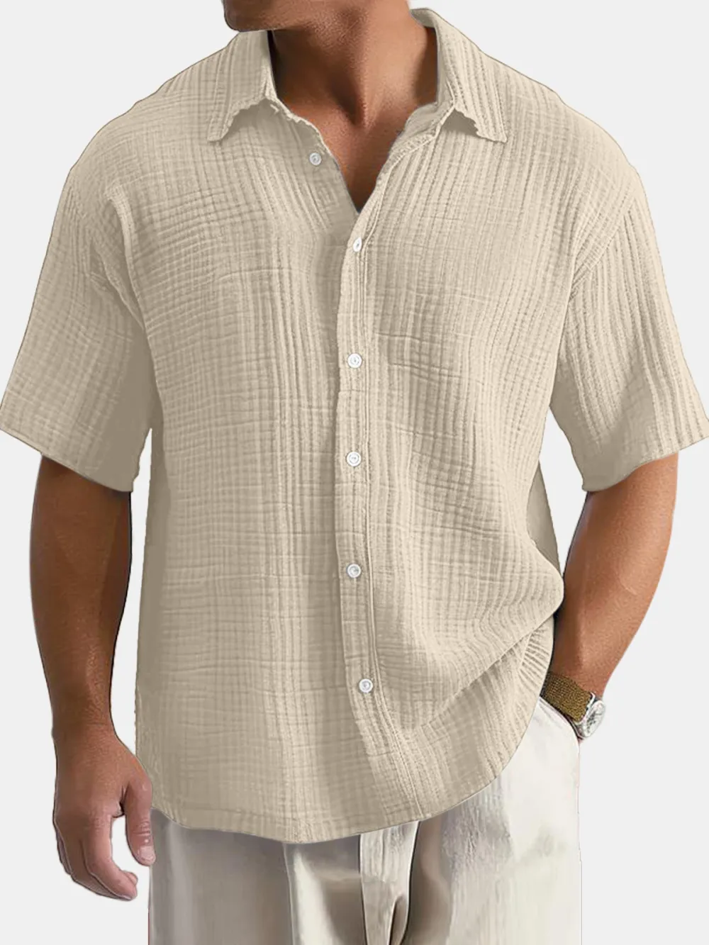 Textured Short Sleeve Shirt