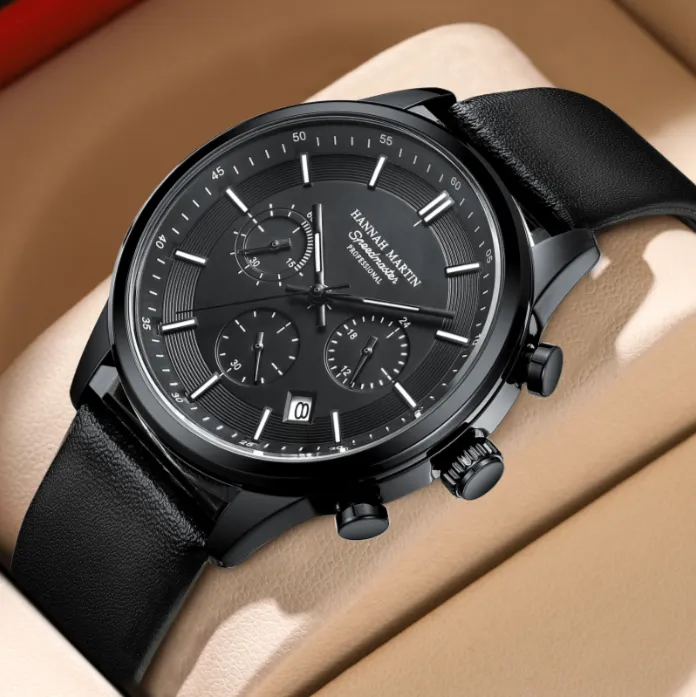 Men's Multi-Function Sports Watch, 3 Eyes 6 Hands Luminous Waterproof Wrist Watch