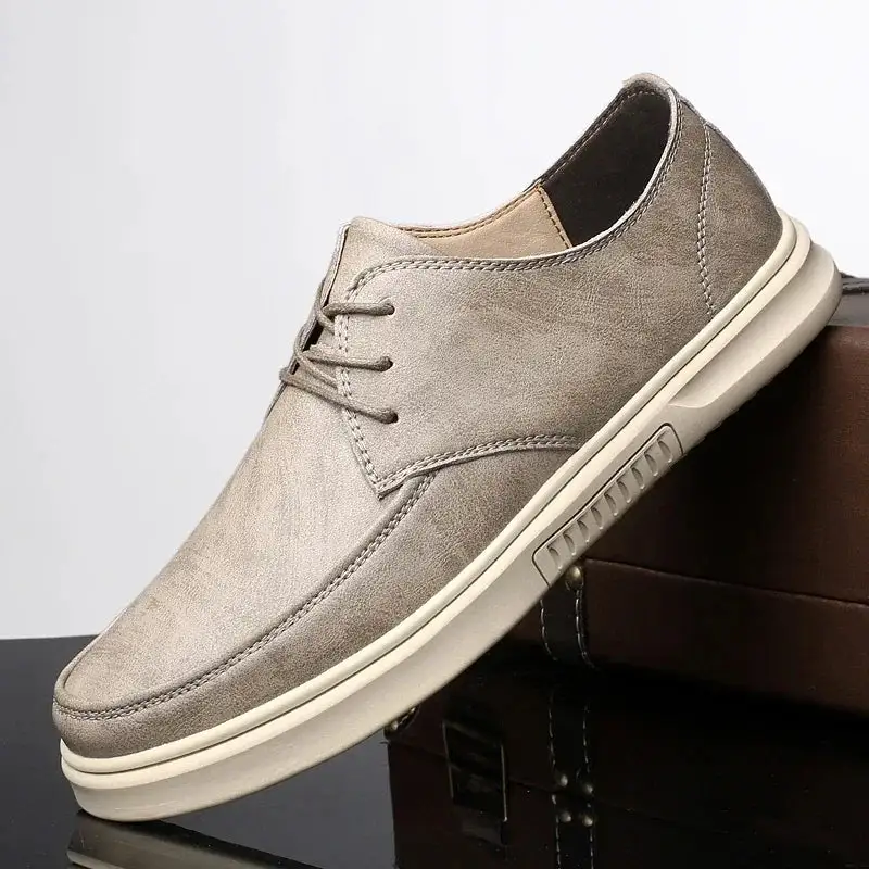 Streamlined Everyday Casual Leather Shoes