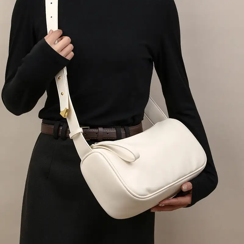 Soft Leather Baguette Bag