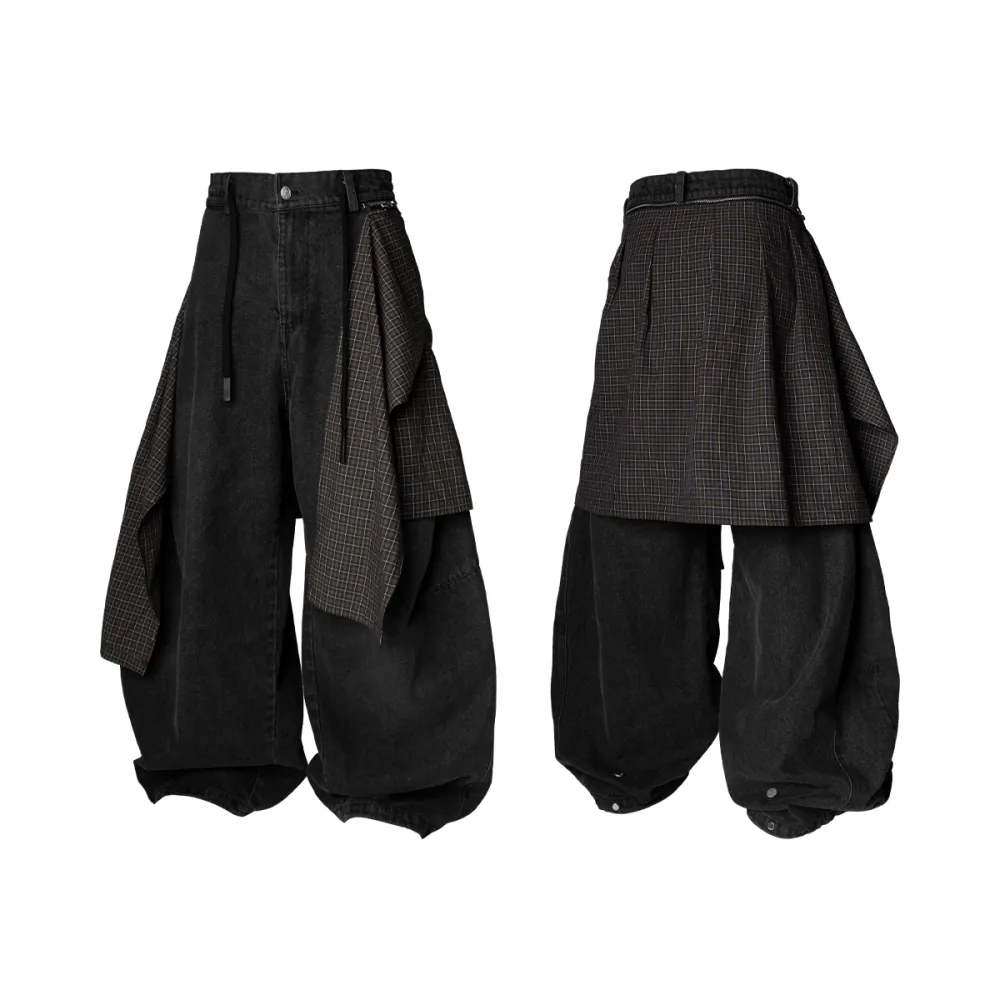 Barrel-Leg Denim Jeans