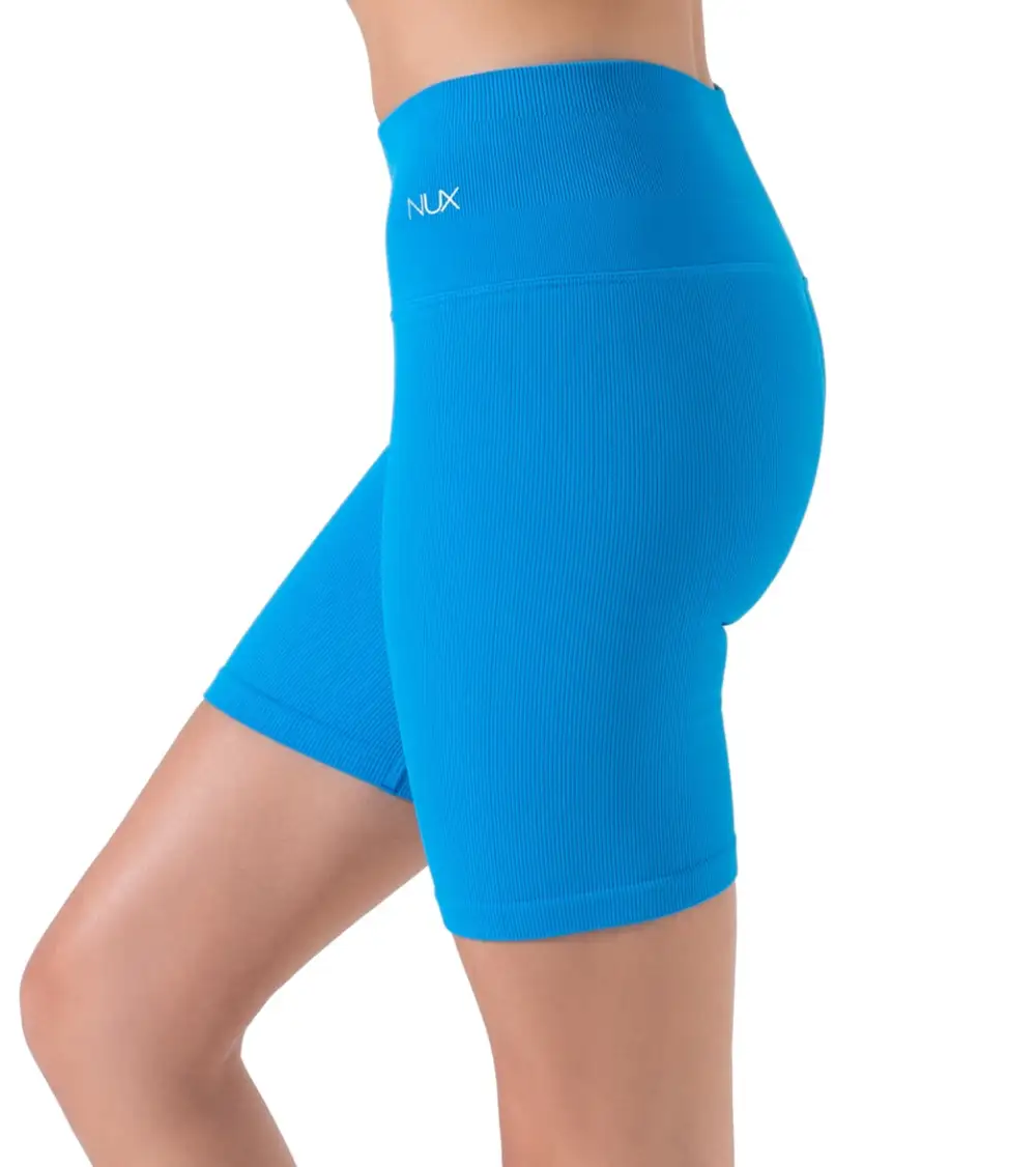 Shaped Waist Ribbed Yoga Shorts