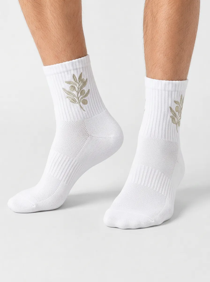 White Peak Minimal Athletic Running Ankle Socks