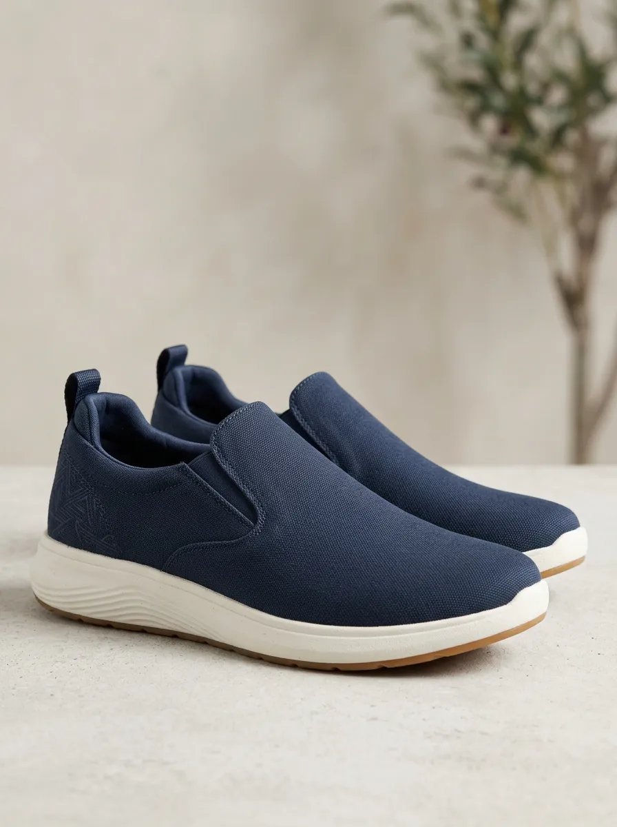 Outdoor-Inspired Stretch Geometric Style Men's Stretch Canvas Shoes
