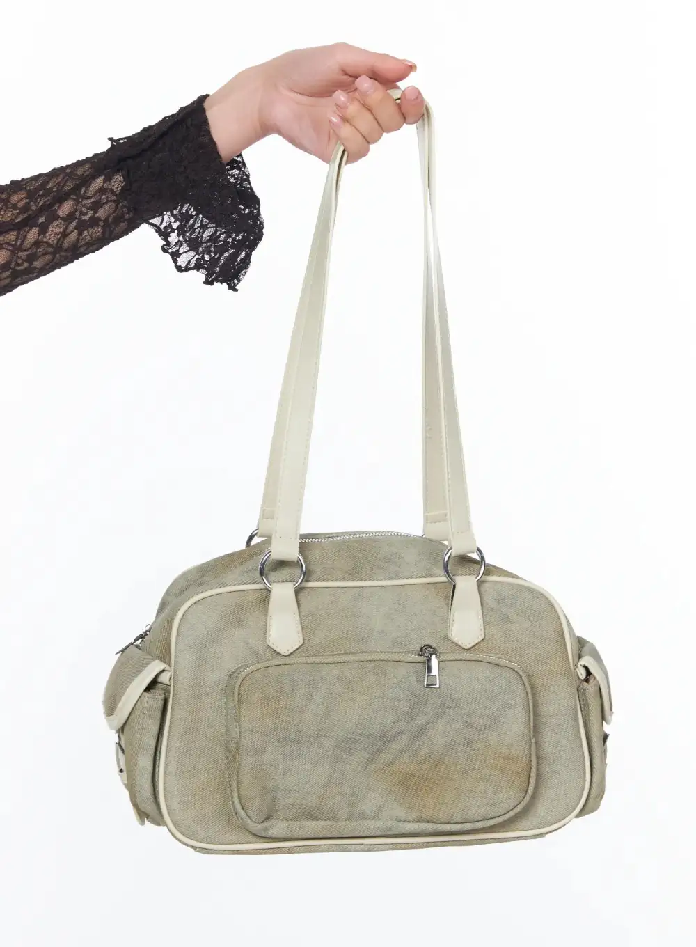 Vintage Style Pocket Shoulder Bag