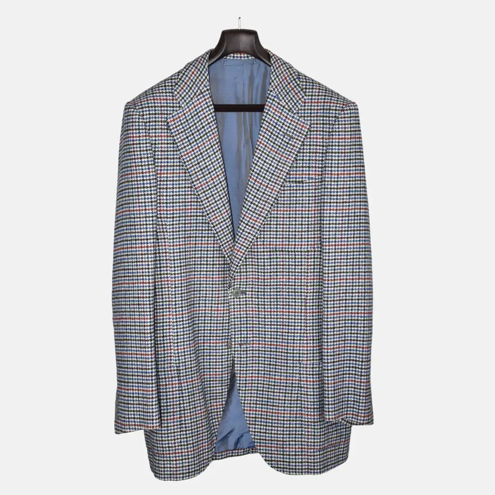 Refined Patterned Wool Blazer Jacket