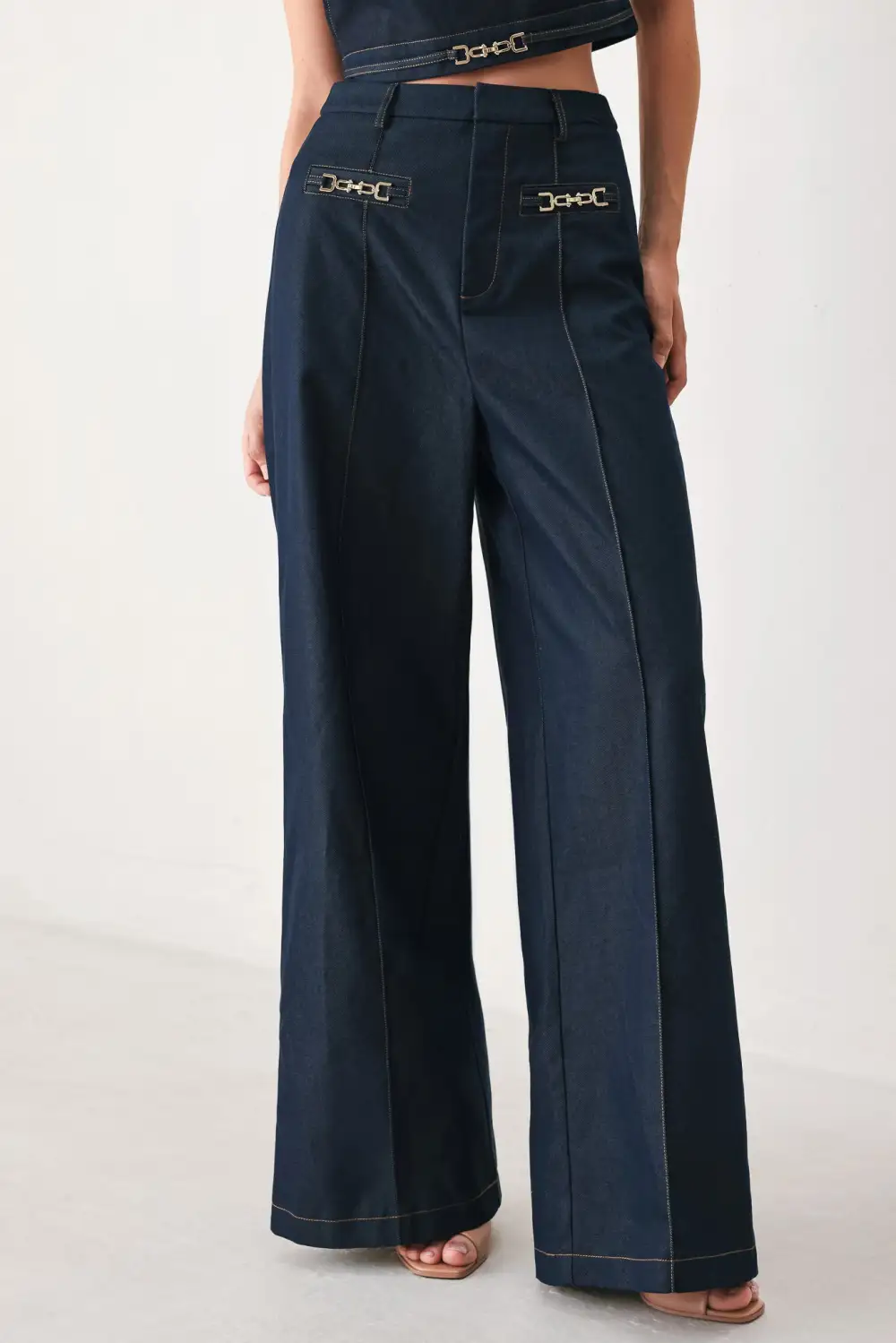 Graceful Woven Wide Leg Pants
