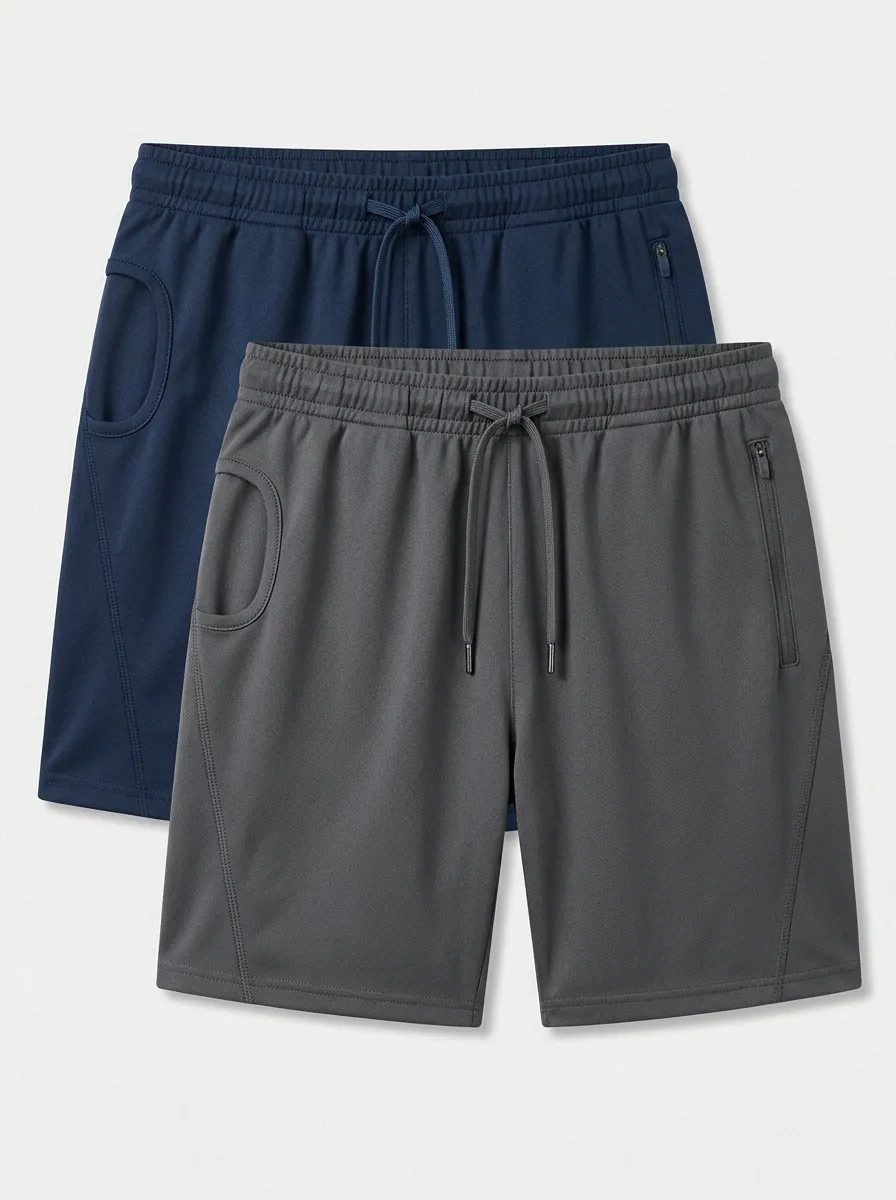 Training Zipper-Pocket Two-Pack Running Shorts