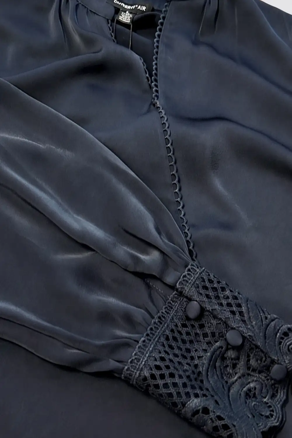 Lace Detail V-Neck Blouse