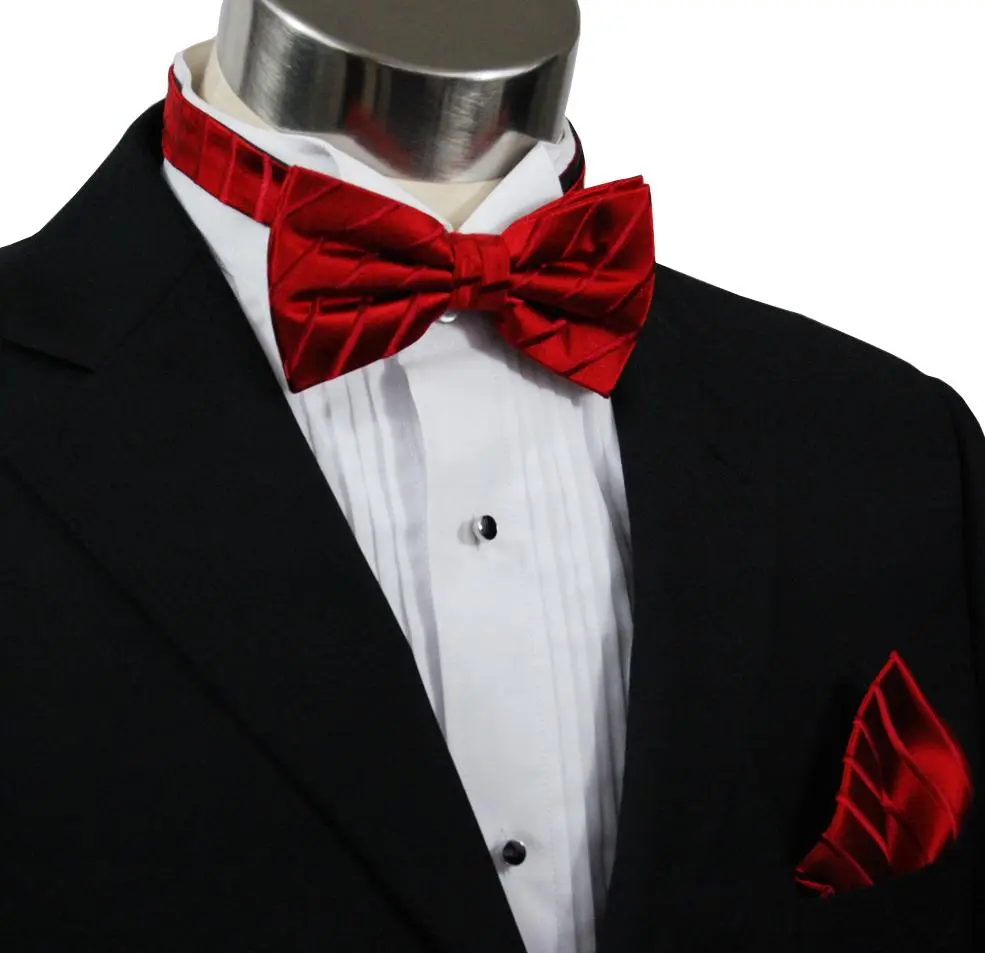 Well-Dressed Solid Silk Bow Tie Set