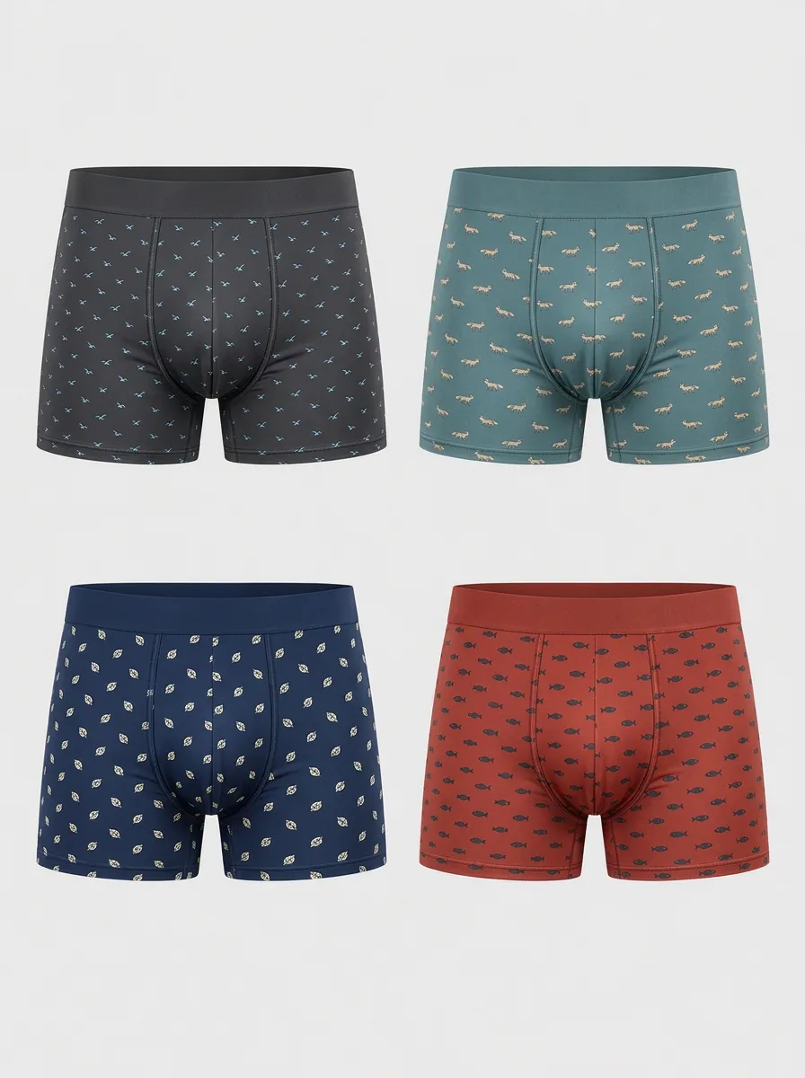Men's Camden Animal Nature Boxer Briefs 9-Pack