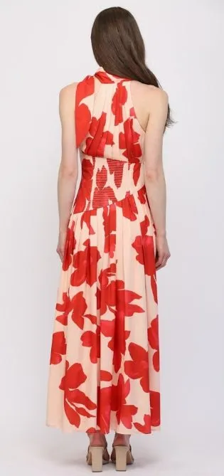 Bloom Halter Neck Maxi Dress