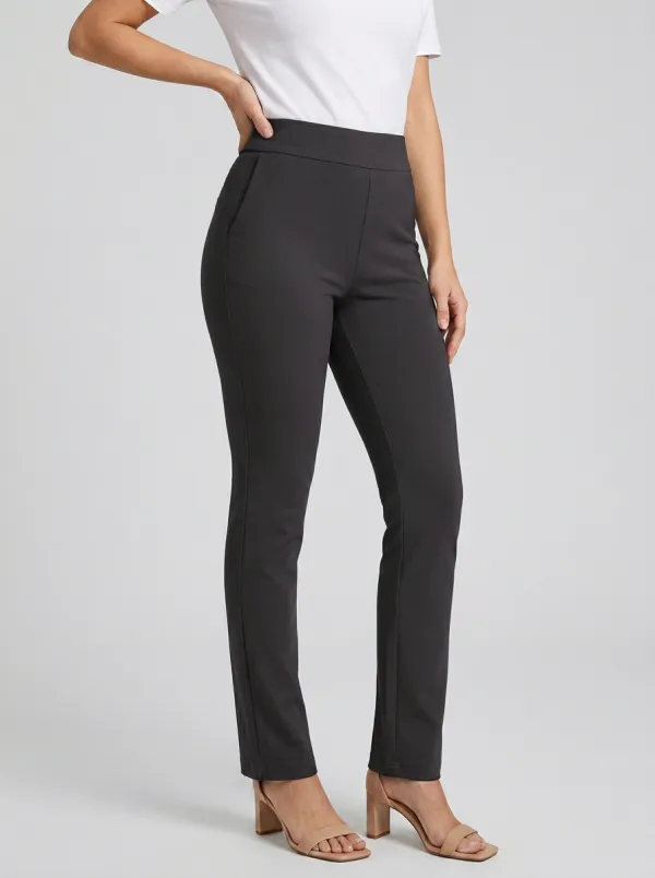 Mid-Rise Stretch Slim-Fit Women's Stretch Mid-Rise Pants
