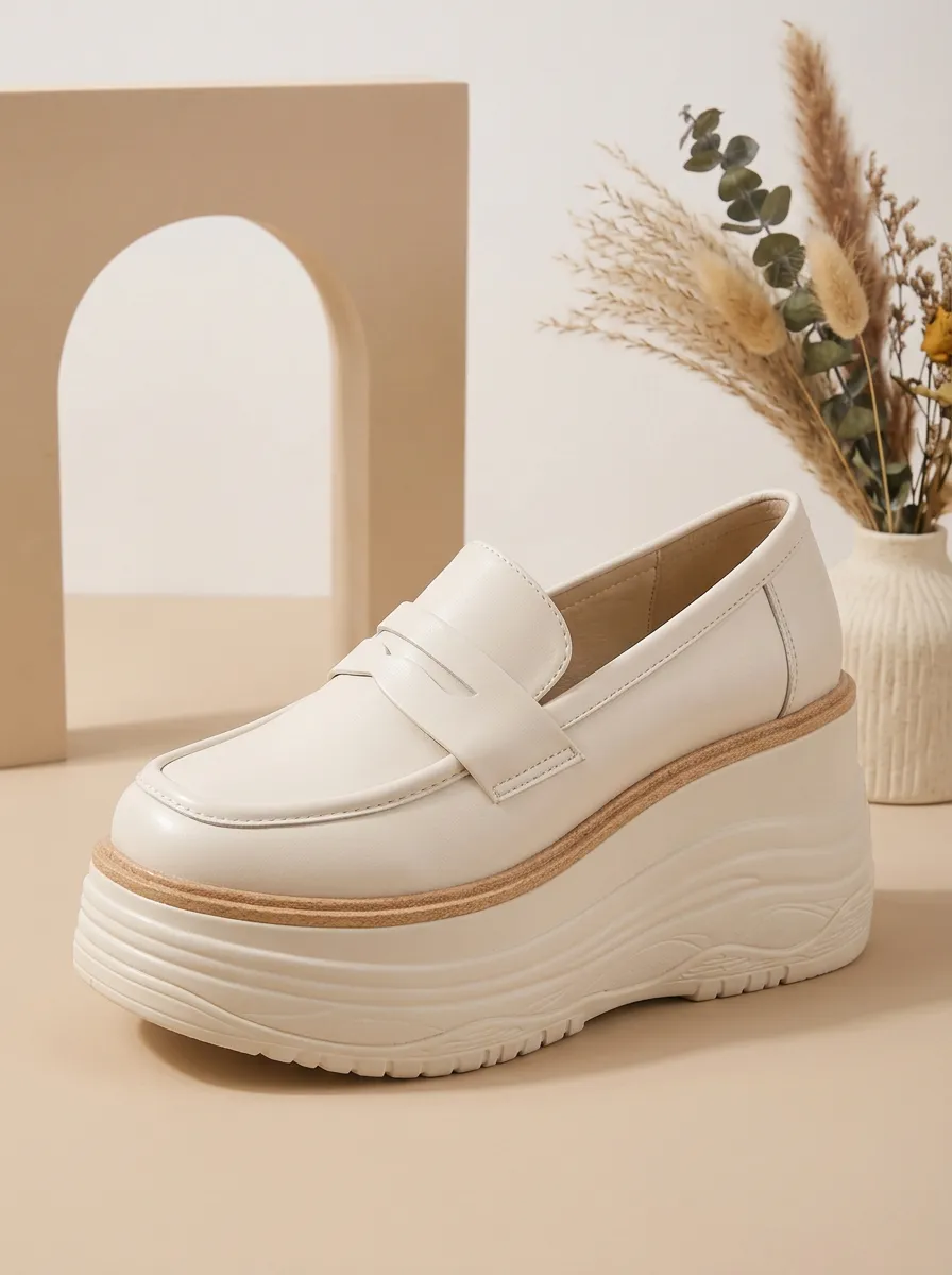 Wedge Slip-On Women's Chunky Platform Shoes