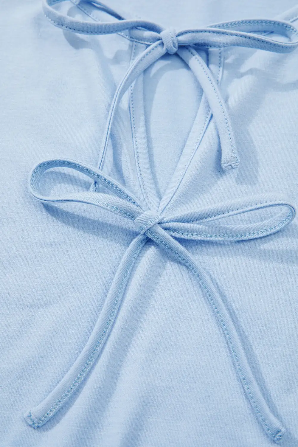 Bow-Tie Peplum Solid  Tank Top