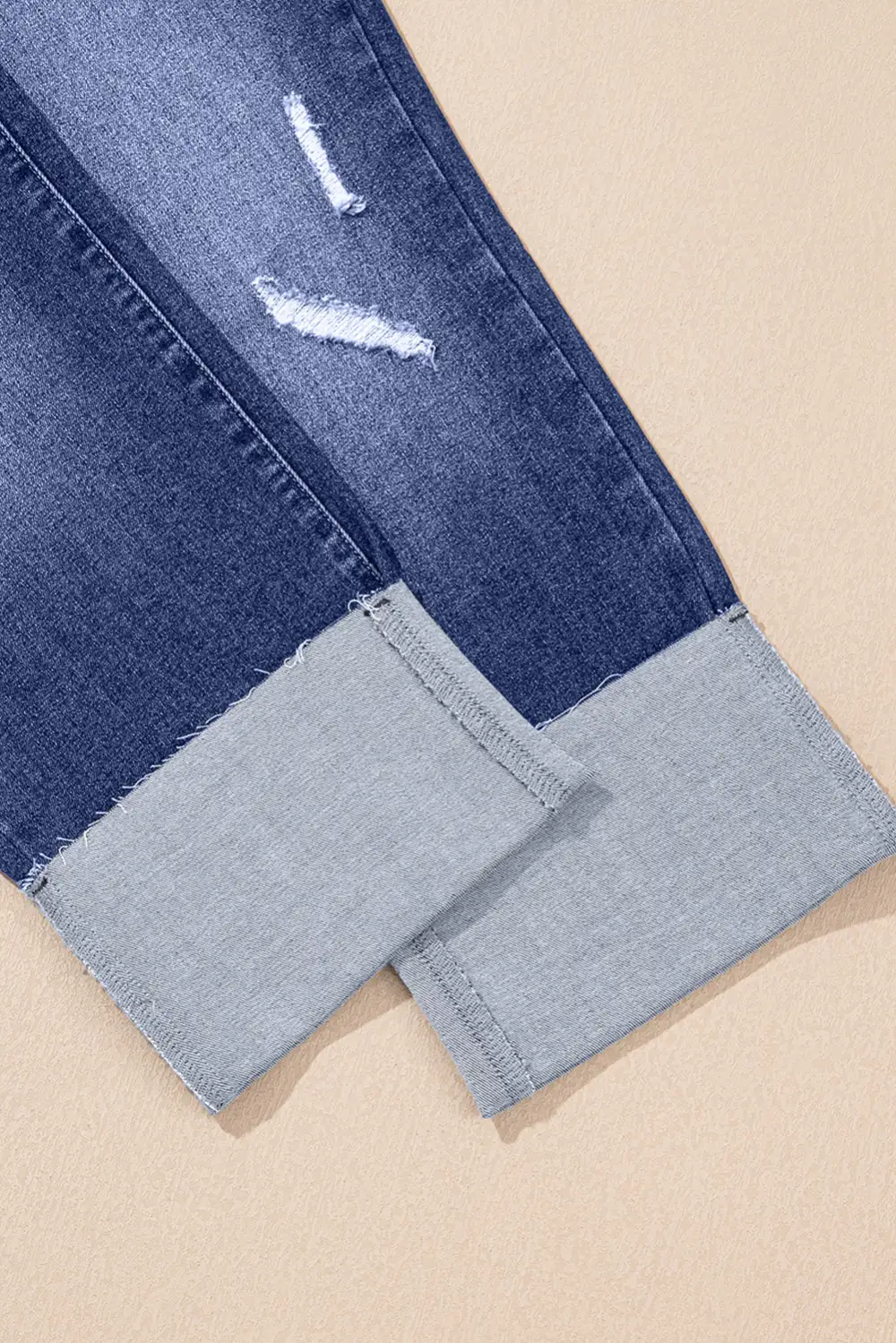 Raw Hem Sleeveless Denim Jeans