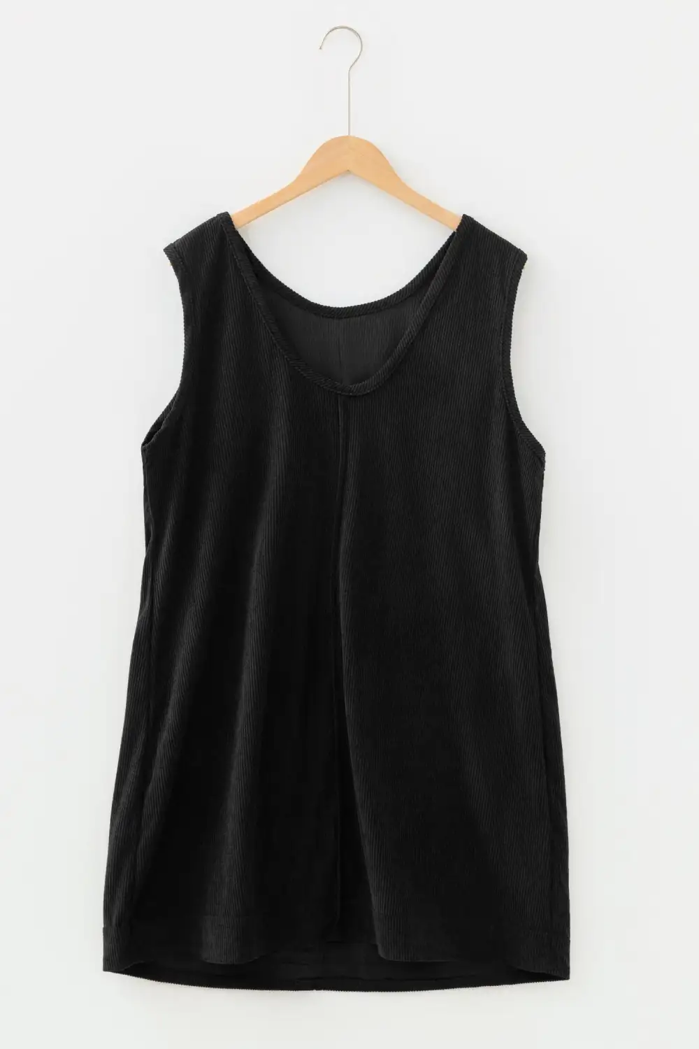 Women's Corduroy Sleeveless Pocket Mini Dress