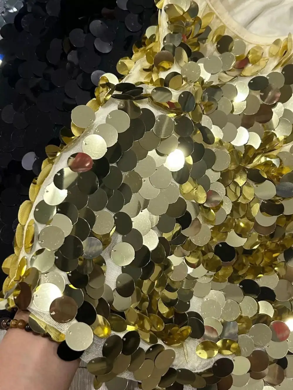 Polished Sequined Sequin Detail Skirt