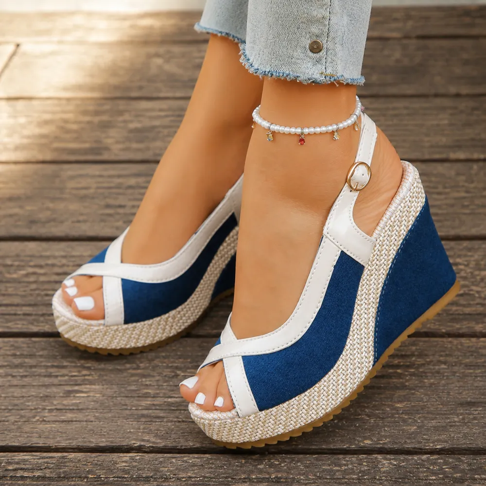 Cushioned Support Wedge Sandals
