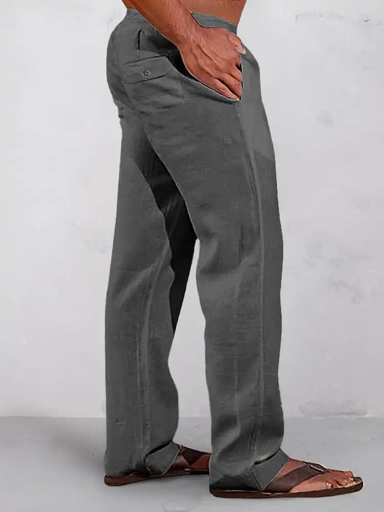High Waist Linen Pants