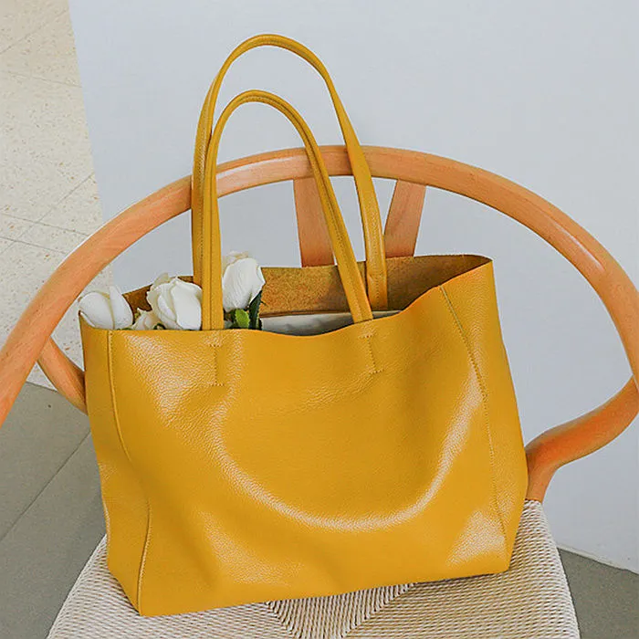 Full Grain Leather Convertible Tote Bag