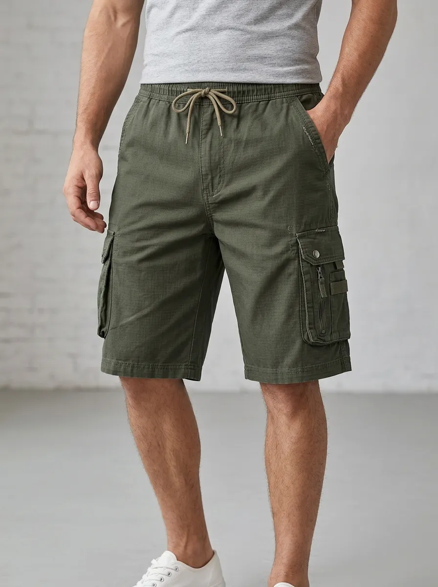 Men's Comfortable Multi Pocket Cargo Shorts