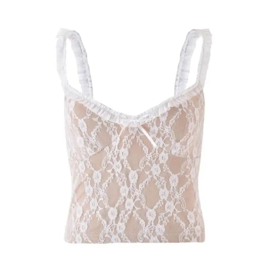 Frill Bow Lace Camisole Top