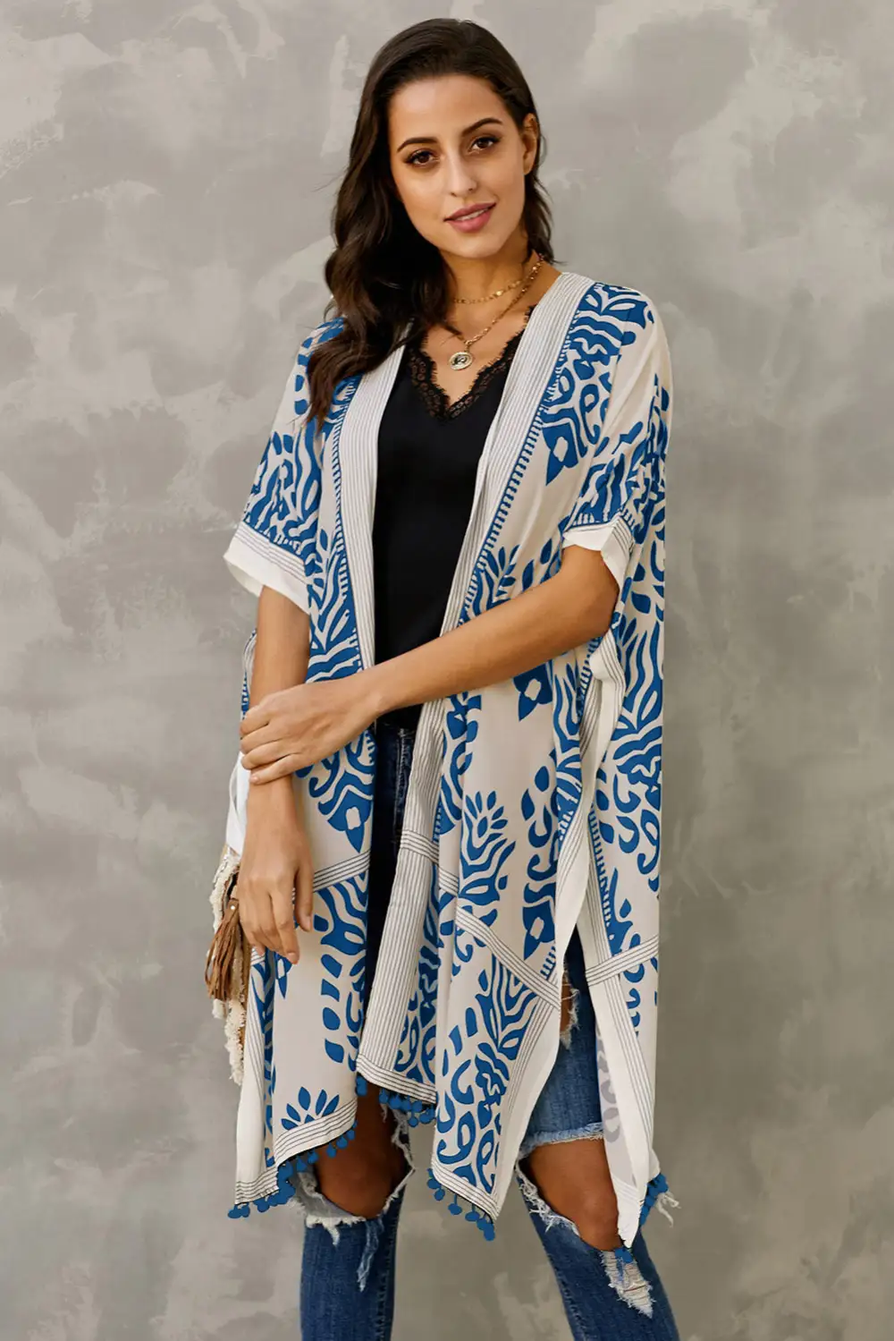 Swimwear Prowess Pom Pom Kimono