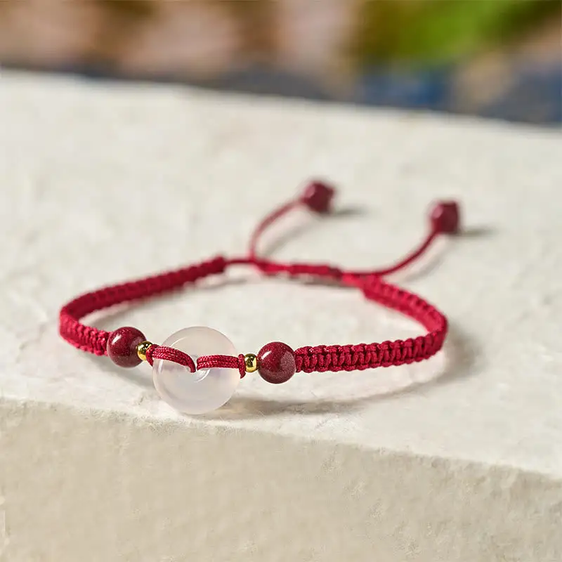 Buckle Agate Flat Knot Diamond Knot String Bracelet