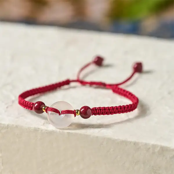 Buckle Agate Flat Knot Diamond Knot String Bracelet