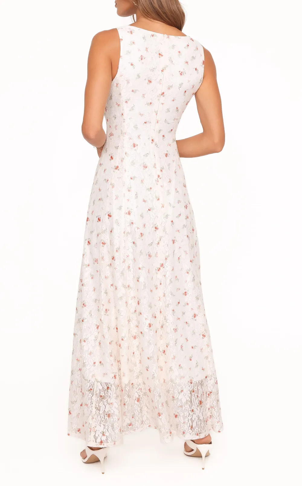 Lace Square Neck Maxi Dress