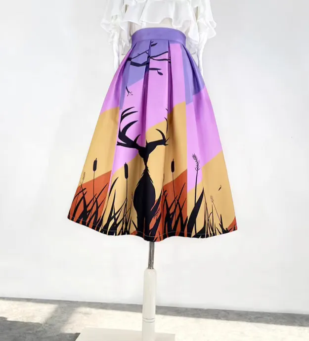 Flexible Promenade Everyday Casual Polyester Skirt