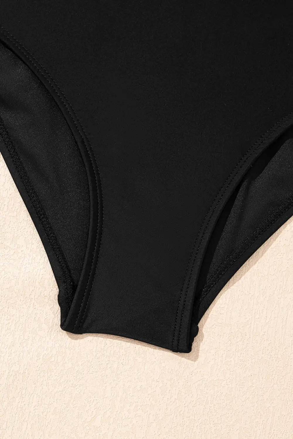 Panel Detail Twist Bowknot One Piece Swimsuit