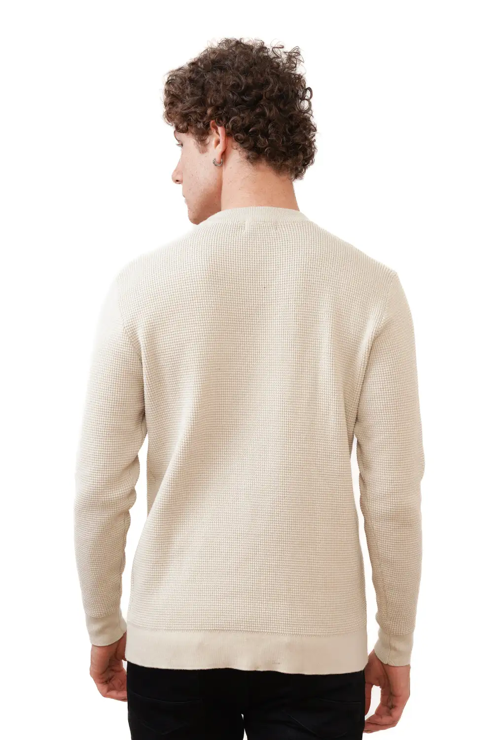 Refined Regular Fit Ribbed Crew Neck Sweater