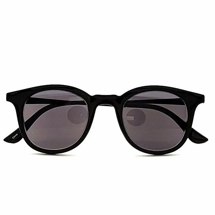 Round Full-Lens Smoke-Lens Reading Sunglasses