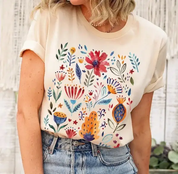 Vintage Style Wildflower T-Shirt
