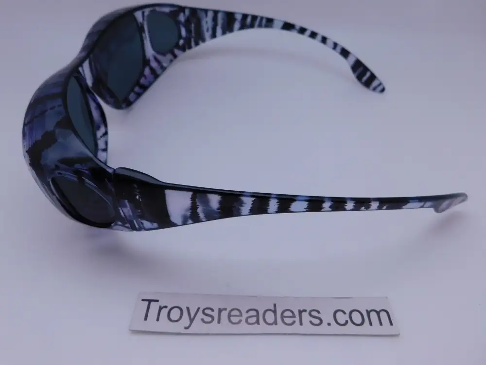 63mm Transparent Swirl Polarized Fit-Over Sunglasses