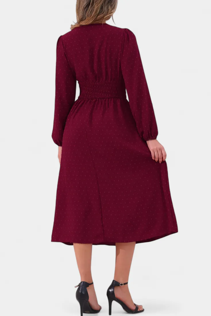 Polka-Dot Midi Dress