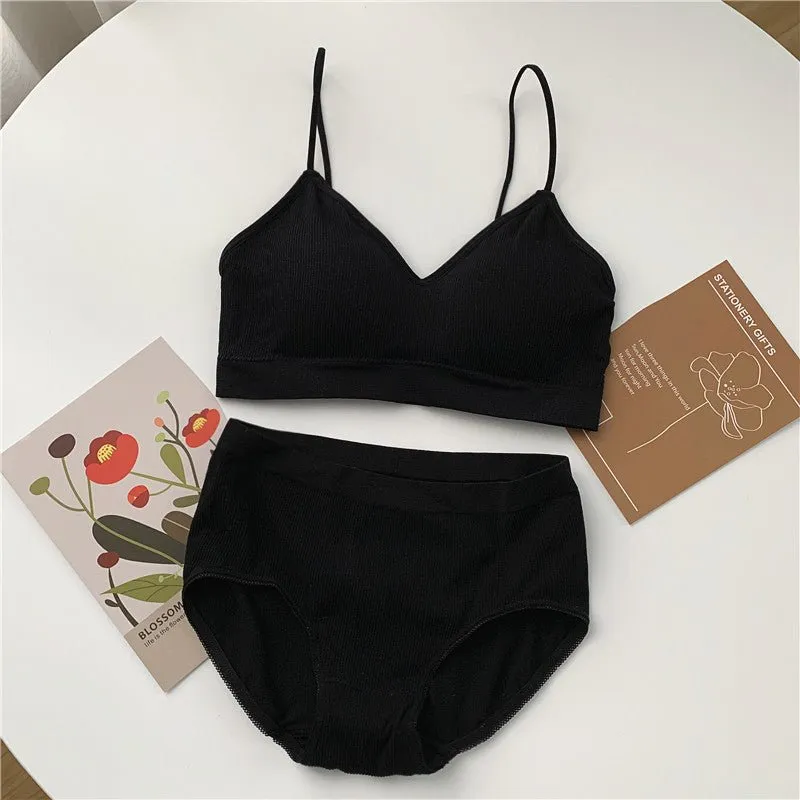 Seamless Racerback Wireless Sports Bra Set