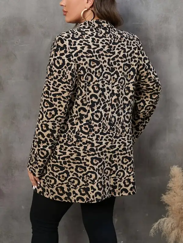 Leopard-Print Patterned Lightweight Tailored Blazer