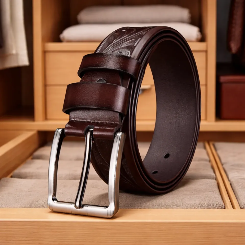 Classic Leather Buckle Belt