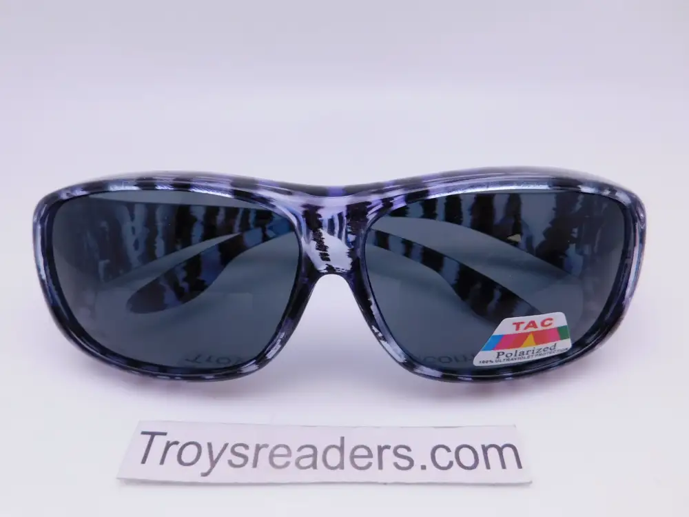 63mm Transparent Swirl Polarized Fit-Over Sunglasses