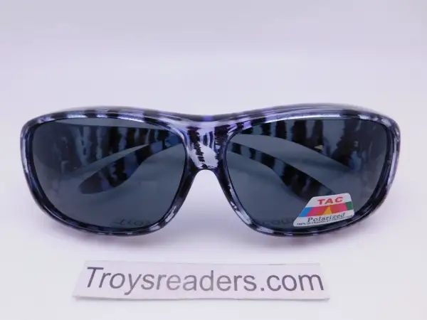 63mm Transparent Swirl Polarized Fit-Over Sunglasses